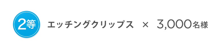 【2等】 エッチングクリップス × 3,000名様