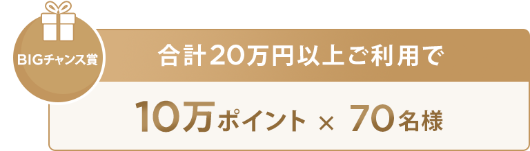 BIGチャンス賞
