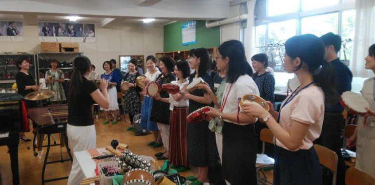 打楽器によるワークショップ＆コンサート 2018年7月31日　葛飾区立青戸小学校