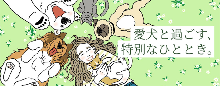 愛犬と過ごす、特別なひととき。