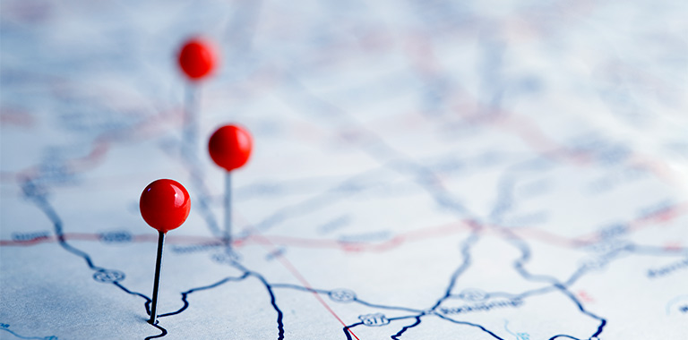 出張先を効率的に巡るコースをお調べします