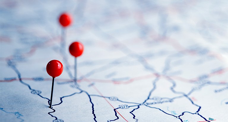 出張先を効率的に巡るコースをお調べします